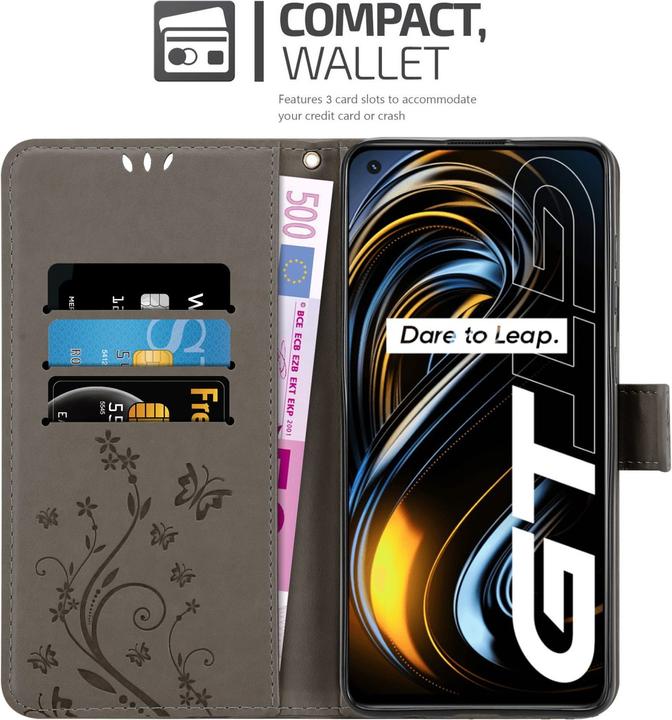 Actual product image Cadorabo Flower Book Case for Realme GT / GT Neo 2T / Q3 PRO (Realme GT Neo 2T, Realme Q3 Pro 5G)