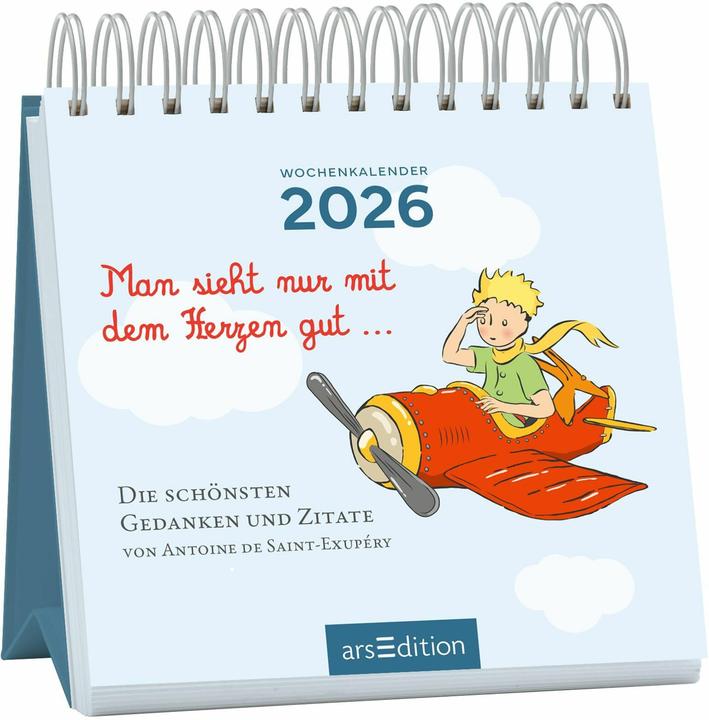 Mini-Wochenkalender Man sieht nur mit dem Herzen gut... 2026 (German)