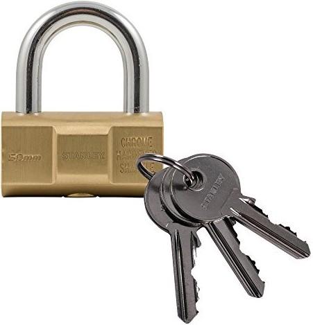 Actual product image Stanley Brass padlock barrel 50mm