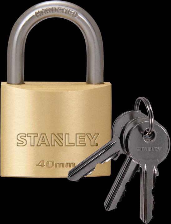 Actual product image Stanley Brass Padlock 40mm Std Shackle