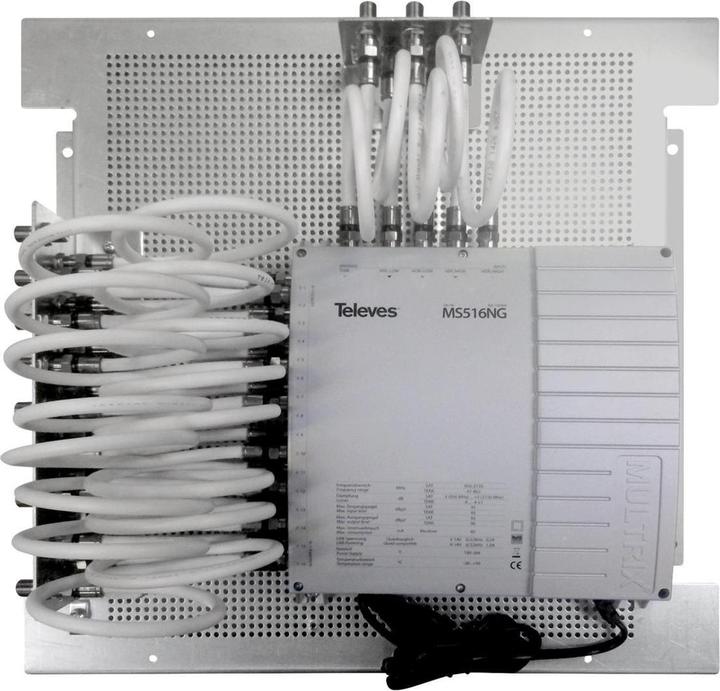 Televes Plaque de montage MP-MS516NG avec multiswitch 5in16 745955 (Multi commutateur)