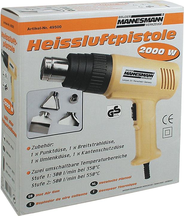 Actual product image Mannesmann Hot air blower incl. accessories