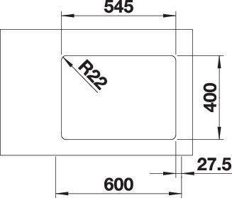 Immagine prodotto Blanco Andano 340/180-U (Lavello sottopiano, 44 cm, 58.50 cm)