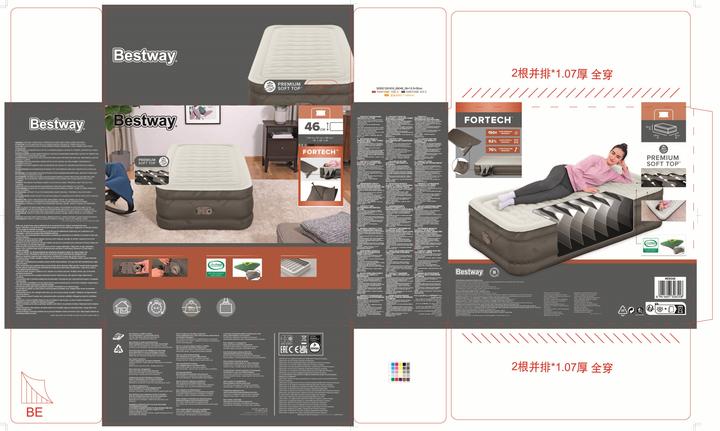 Produktbild Bestway Fortech Airbed Twin (100 x 190 cm)