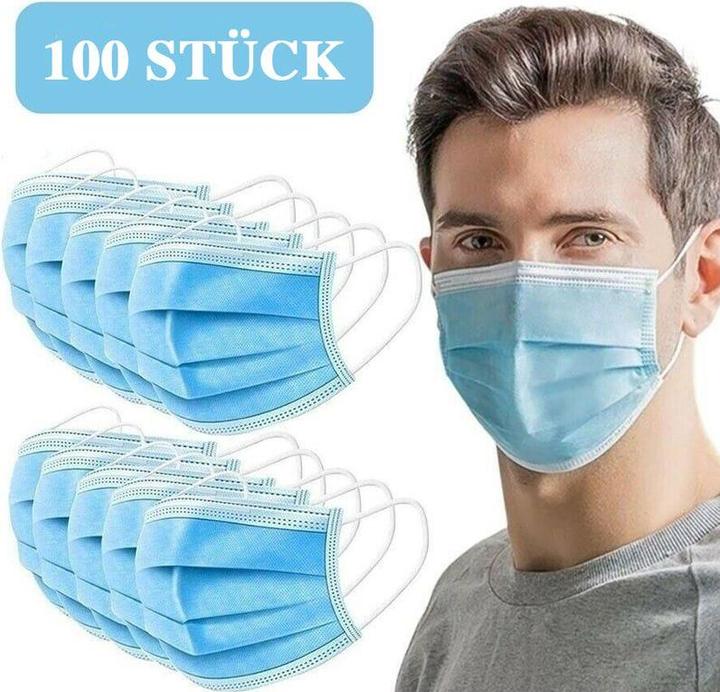 Hermex 100 pezzi Maschere per il viso Maschere per il naso Maschere per l'igiene Maschere per la (100 x)