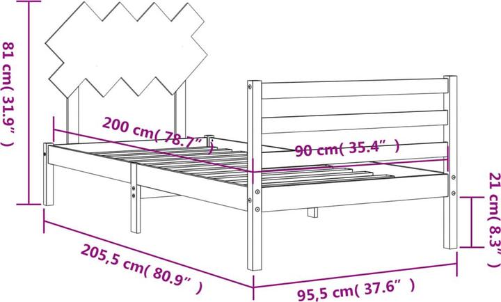 Actual product image VidaXL Fulbert (90 x 200 cm)