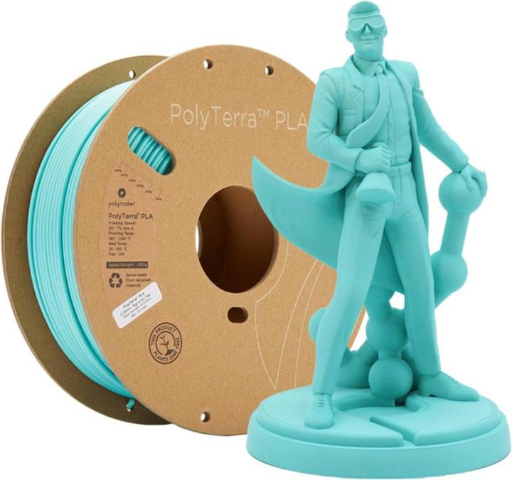 Actual product image Polymaker PolyTerra (PLA, 1.75 mm, 1000 g, Turquoise)