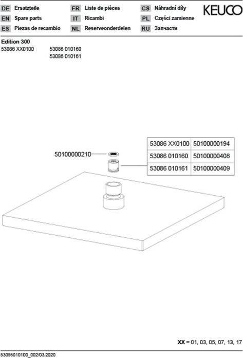 Image du produit Keuco Douche de tête EDITION 300 carrée 250x250mm alu-fin (1 Types de jets, 15 l/min)