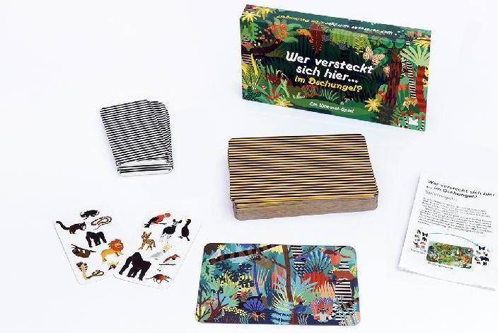 Actual product image 441586 - Who is hiding here in the jungle? - Card game, 1+ players, ages 5+ (DE edition) (German)
