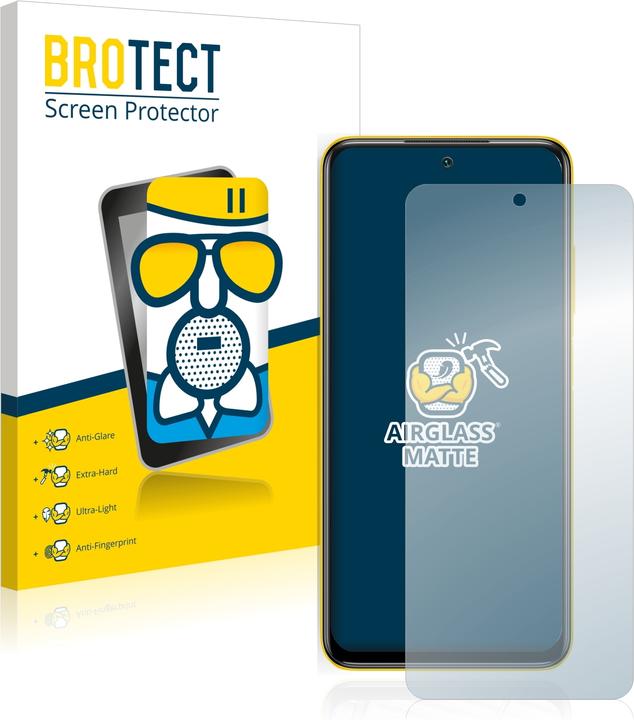 Produktbild BROTECT AirGlass Panzerglasfolie Matt (1 Stück, Xiaomi Poco M3 Pro 5G)