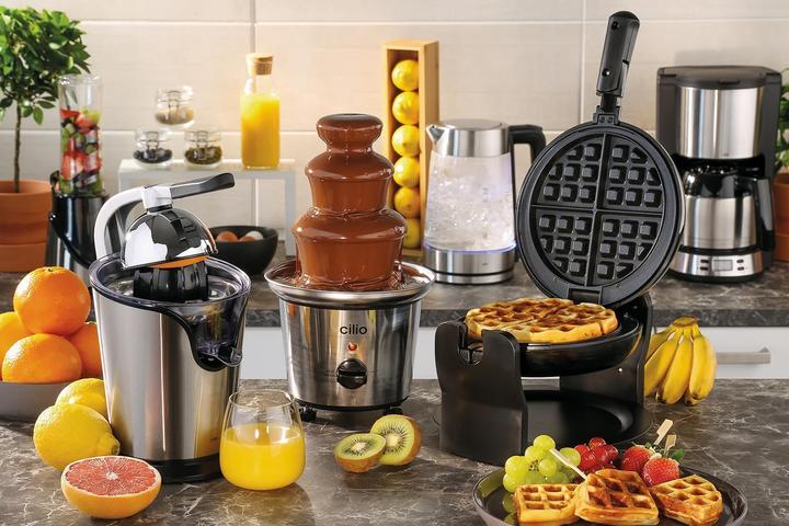 Produktbild Cilio Waffeleisen, drehbar, schwarz