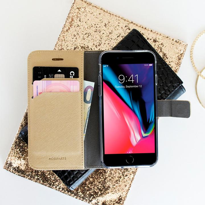 Actual product image Mobiparts Saffiano Wallet Case Samsung Galaxy S9 Gold (Samsung Galaxy S9+)