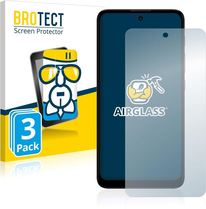 Actual product image BROTECT AirGlass Glass (3 Piece, Motorola Moto E40)