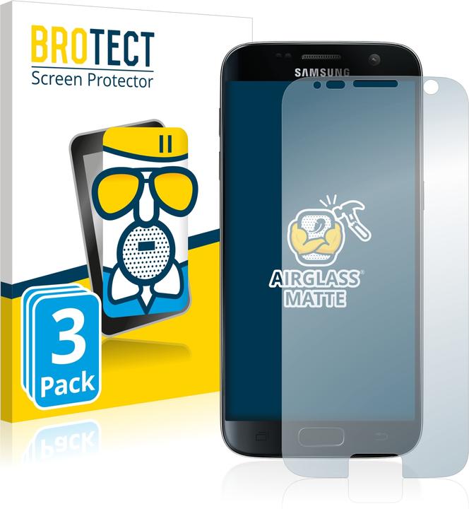 Actual product image BROTECT AirGlass Glass Matte (3 Piece, Samsung Galaxy S7)