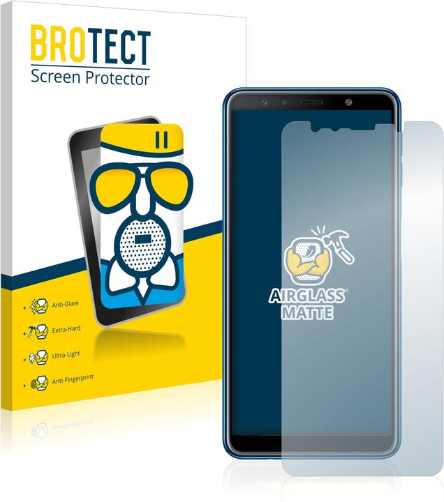 Productafbeelding BROTECT AirGlass Matte kogelwerende glasfolie (1 Stuk, Samsung Galaxy A7 (2018))