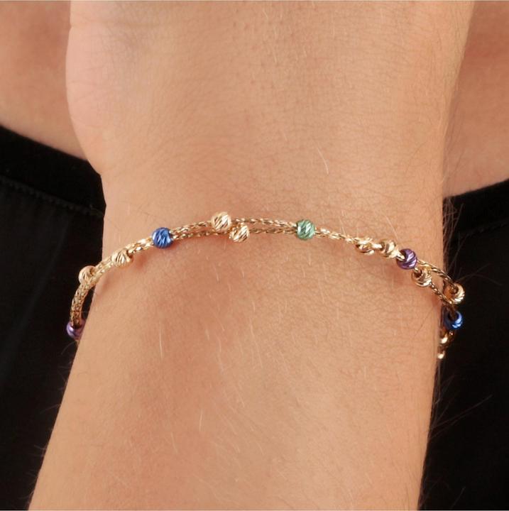 Actual product image Christ Armband (17 cm, 585 yellow gold, 585 white gold, 585 red gold)