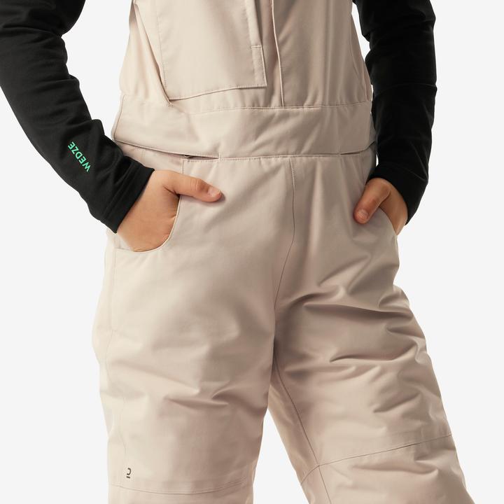 Actual product image Wedze Snowboard trousers dungarees kids piste - 500 white (164)