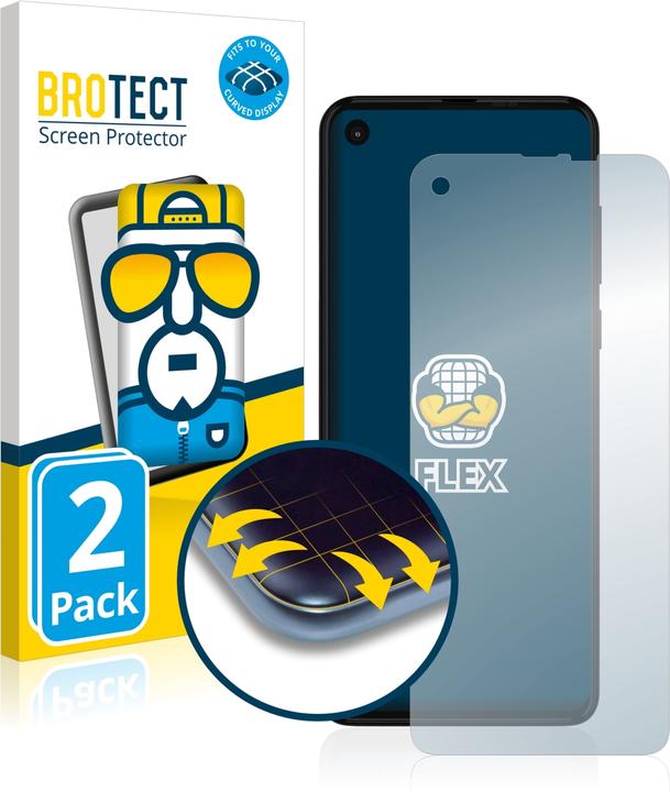 Produktbild BROTECT Full-Cover Displayschutz (2 Stück, Motorola One Action)