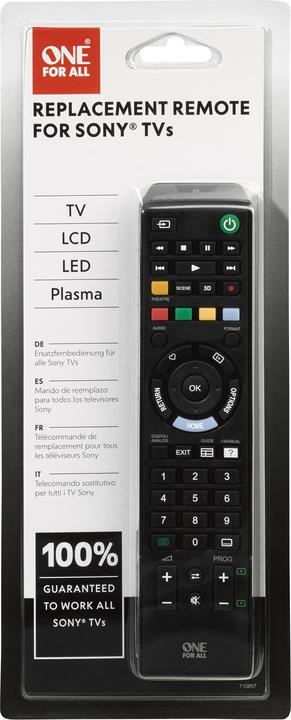Actual product image One for All URC 1912 Sony TV (Device-specific remote control, Infrared)