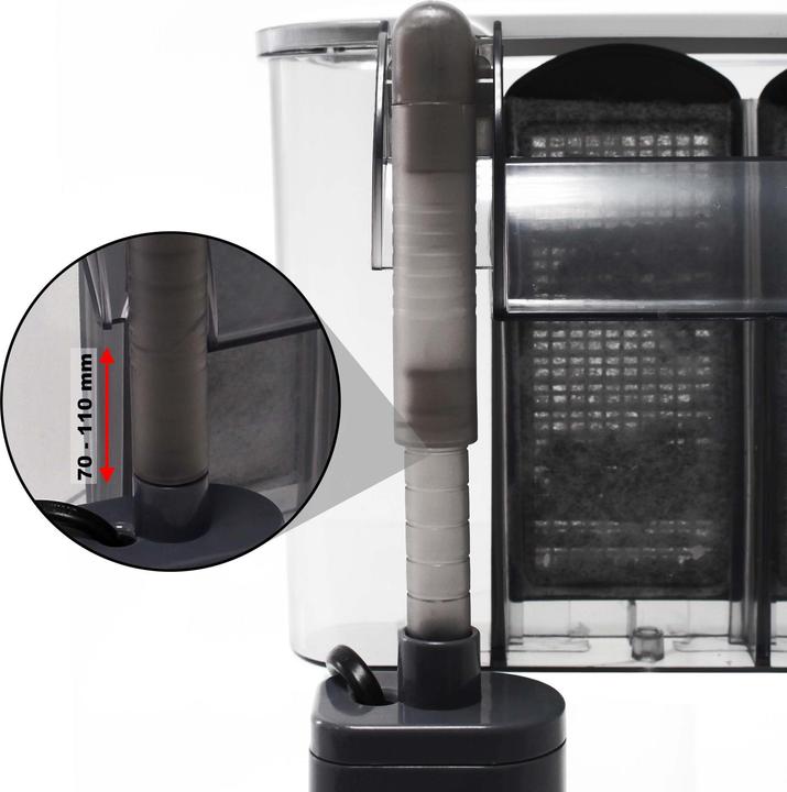 Produktbild SunSun HBL-303 Hang on Filter Anhängefilter 350 L/h bis 40 L Aquarium Filter (40 l, Süsswasser, Salzwasser)
