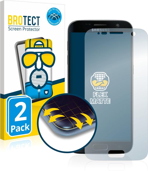 Image du produit BROTECT Full-Cover Protection Mat (2 pièce(s), Samsung Galaxy S7)
