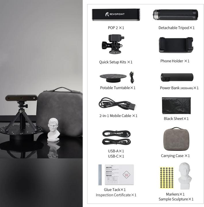 Immagine prodotto Revopoint Scanner 3D POP 2 pacchetto premium