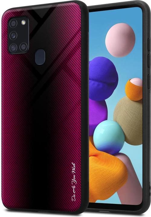 Actual product image Cadorabo TPU Striped Glass Cover (Samsung Galaxy A21s)