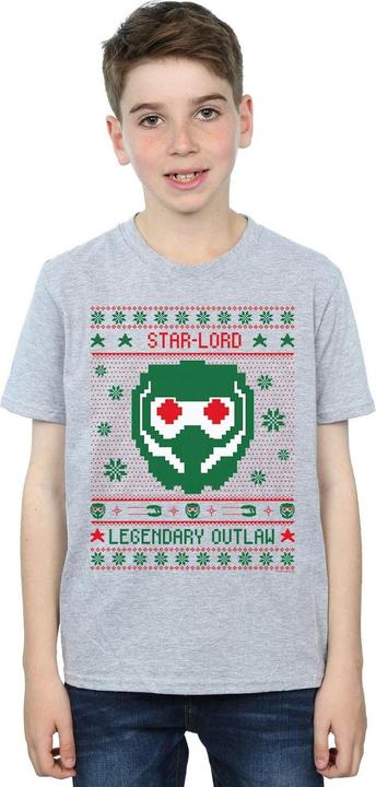 Actual product image Boys Guardians Of The Galaxy Vol. 2 Star Lord Fair Isle T-Shirt (152, 158)