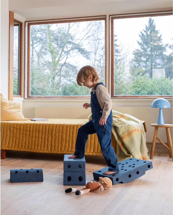 Image du produit Modu Dreamer Kit - Zachte blokken- 33 onderdelen - Open Ended speelgoed- Speelgoed 1 -2-3 jaar - Deep Blu