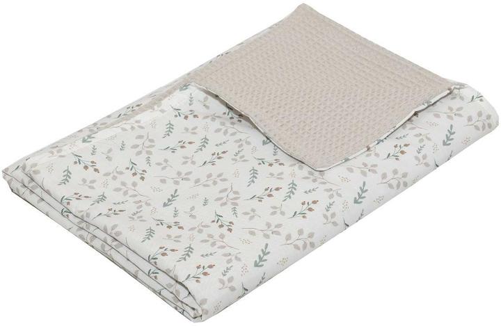 Ullenboom Couverture douillette Waffle Floral Sand 70 x 100 cm (70 x 100 cm)