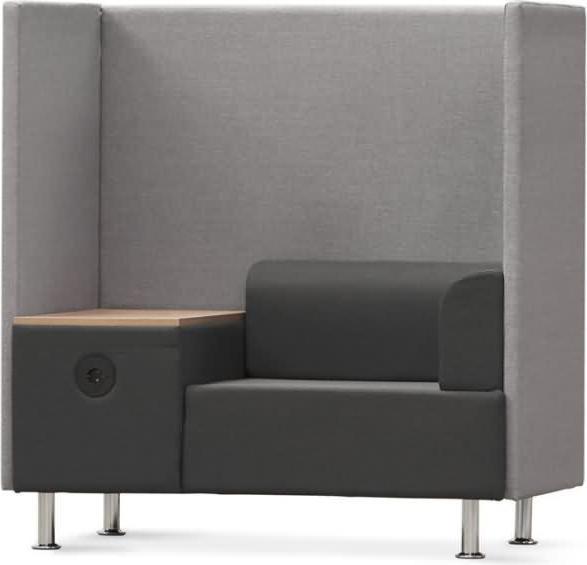 Actual product image Rocada Soft Seating meeting corner black, grey grey fabric