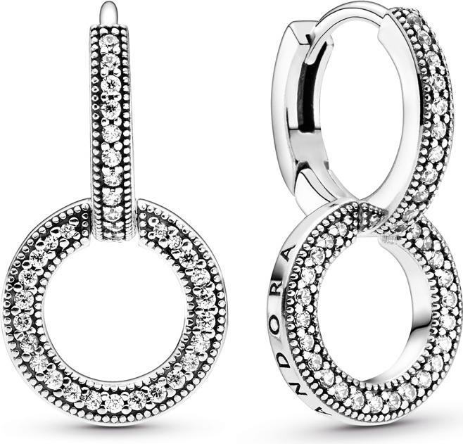 Produktbild Pandora Logo and Circles Hoop Ohrringe (Sterling Silber 925)