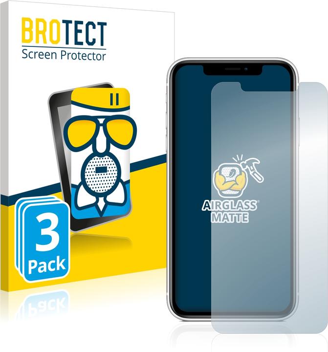 BROTECT AirGlass Vetro Opaco (3 Pezzo/i, Apple iPhone 11 Pro Max)