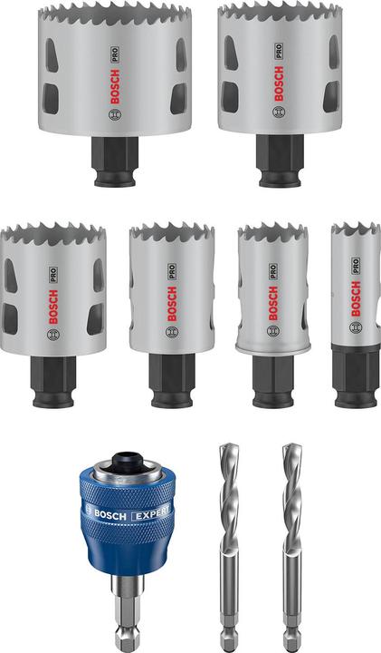 Actual product image Bosch Professional Zubehör PRO Multi Material PC Plus hole saw set, 9 pcs. (22, 29, 35, 44, 51, 64 millimetres)