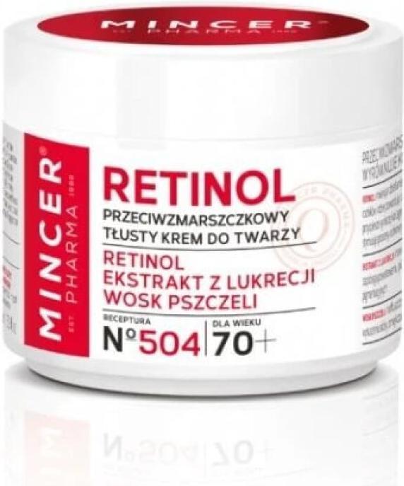 Actual product image Elfa Mincer Pharma Retinol Anti-Wrinkle Cream 70+ No. 504 50ml (50 ml, Day cream)