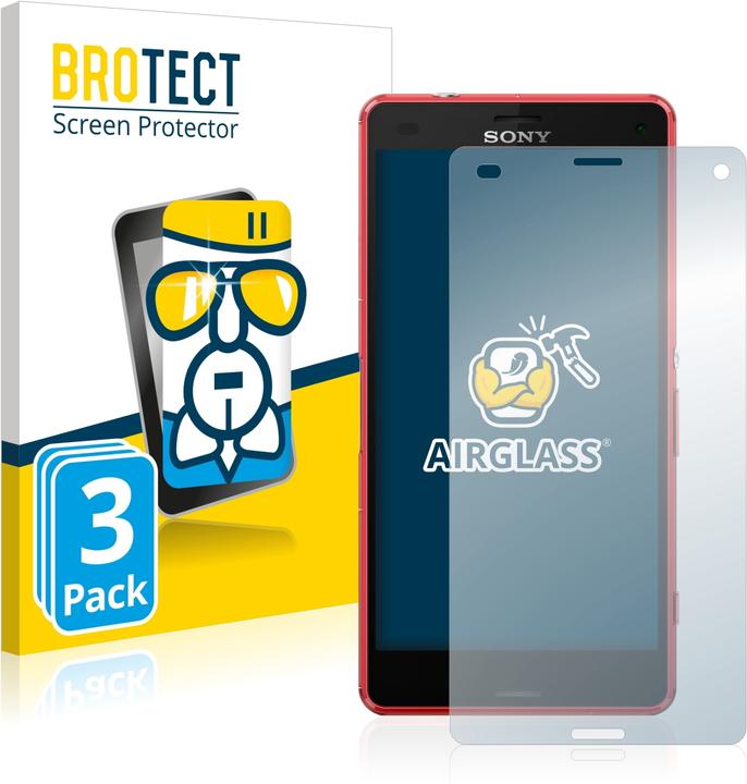 Produktbild BROTECT AirGlass Panzerglasfolie (3 Stück, Sony Xperia Z3 Compact)