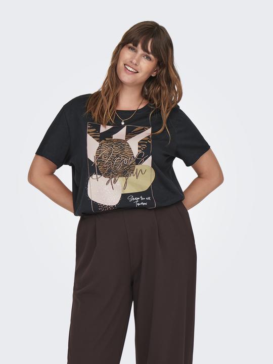 Image du produit Only Coupe normale Col rond Curve Top T-shirt (L)