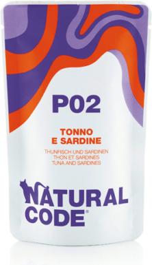 Produktbild Natural Code P02 Adult Cat Thunfisch und Sardinen (Adult, 24 Stk., 1680 g)