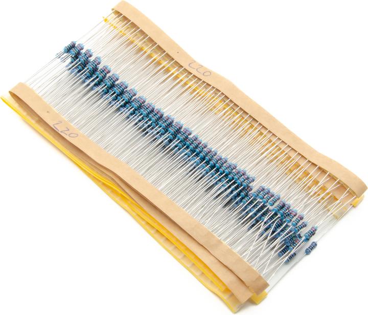 Actual product image Purecrea Resistor set 300 pcs. 220/1K/1MOhm 1/4W 1% accuracy (Obstruction)