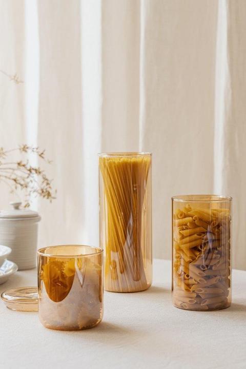 Actual product image Nuts Storage jar glass 500 ml gold (0.50 l)