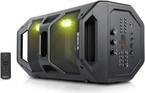 Produktbild Real-El X-757 Bluetooth Portable Speaker with LED RGB Backlight, 50 W, Black (4 h, Akkubetrieb)