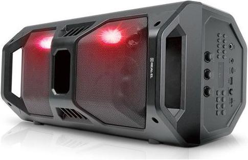 Produktbild Real-El X-757 Bluetooth Portable Speaker with LED RGB Backlight, 50 W, Black (4 h, Akkubetrieb)