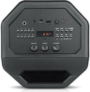 Produktbild Real-El X-757 Bluetooth Portable Speaker with LED RGB Backlight, 50 W, Black (4 h, Akkubetrieb)
