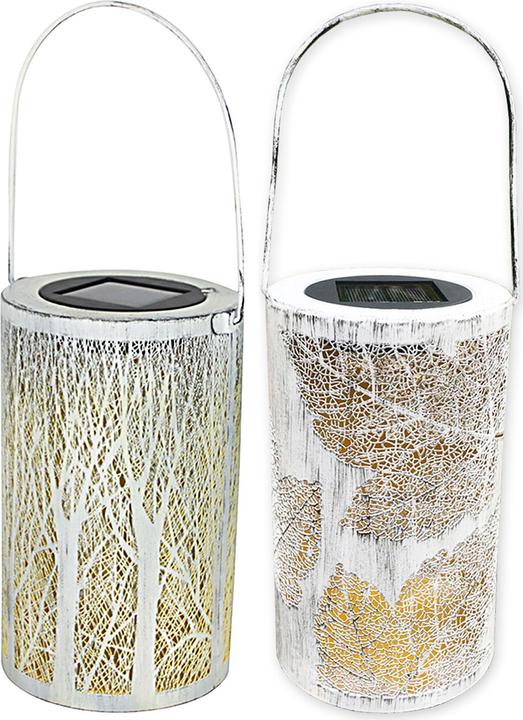 Image du produit HTI-Living Lanterne solaire feuilles/arbre, lot de 2 (12,5 x 12,5 cm, 2 x)