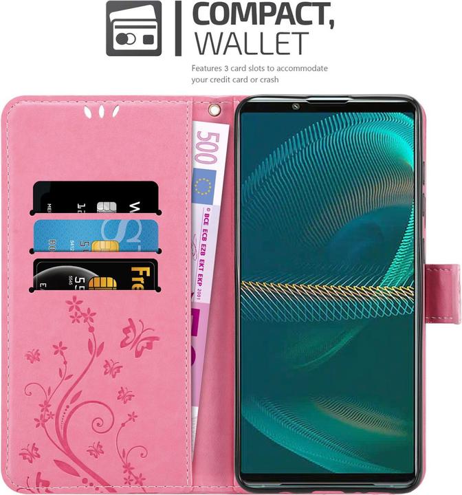 Actual product image Cadorabo Flower Book cover (Sony Xperia 5 III)