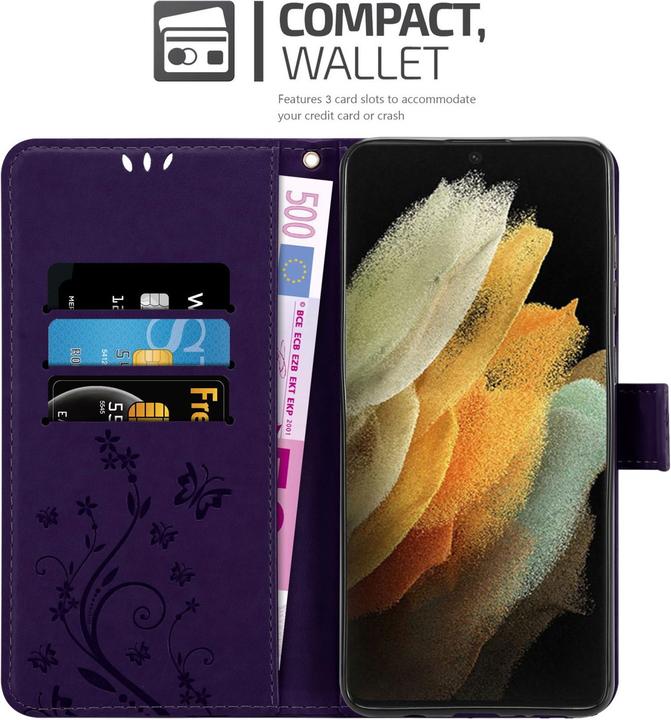 Image du produit Cadorabo Pochette Flower Book (Samsung Galaxy S22 Ultra)