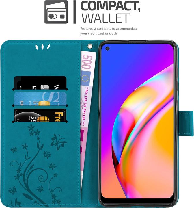 Actual product image Cadorabo Flower Book cover (Oppo A94 5G)