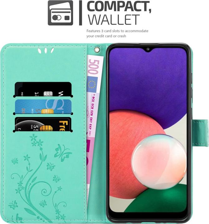 Actual product image Cadorabo Flower Book cover (Samsung Galaxy A22 5G)
