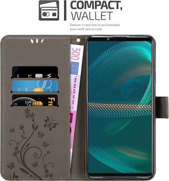 Actual product image Cadorabo Flower Book cover (Sony Xperia 5 III)