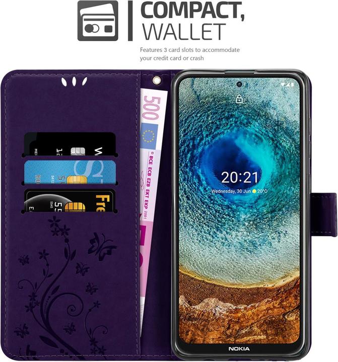 Immagine prodotto Cadorabo Copertina del libro a fiori (Nokia X20, Nokia X10)